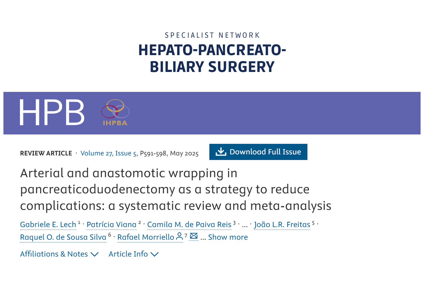 Hepato-Pancreato-Biliary Surgery